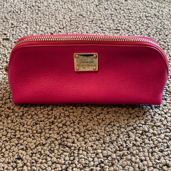 NWT Lauren Ralph Lauren Hot Pink Pouch - Picture 1 of 7